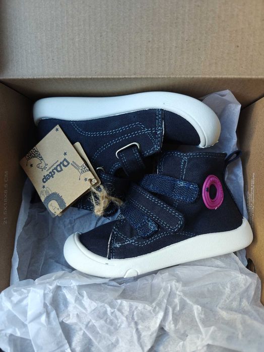 Pantofi sport copii bebe unisex, DD Step, textil, albastru, marimea 24