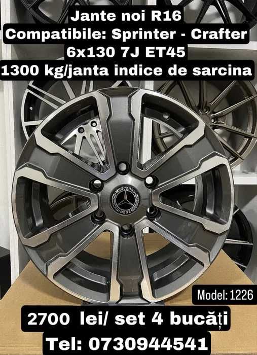 Jante noi 16 de greutate Mercedes Sprinter Volkswagen crafter 5200 KG