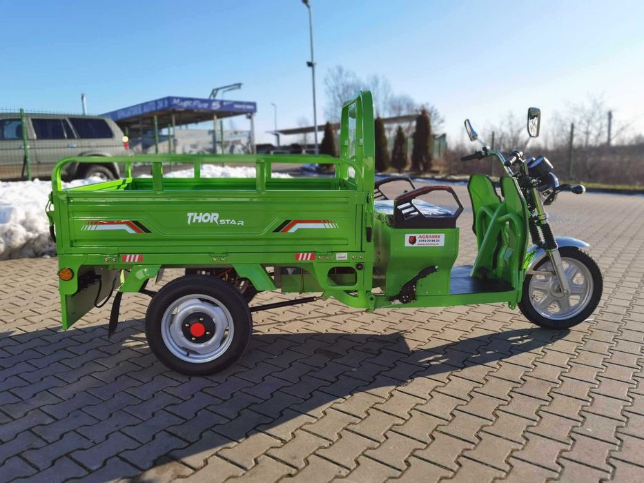 Thor STAR VERDE nou triciclu electric cu bena Agramix 1200W Targu