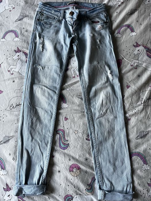 Дамски сини дънки