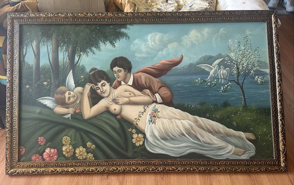Pictura veche kitsch de epocă