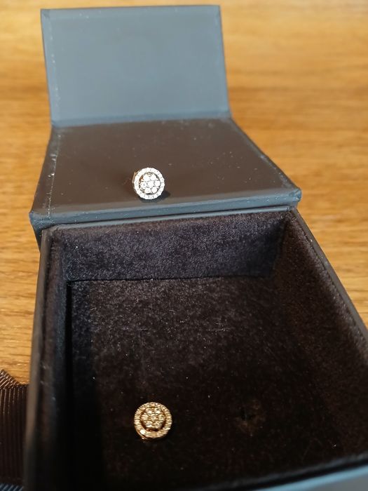 TEILOR - Cercei din aur galben cu diamante de 0.28ct.