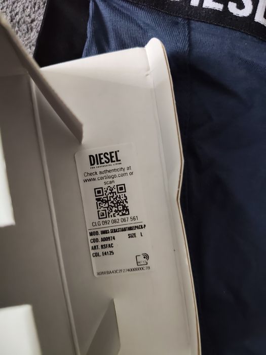 Diesel set 3 boxeri bărbați lungi bleumarin-gri-negru marimea L noi originali