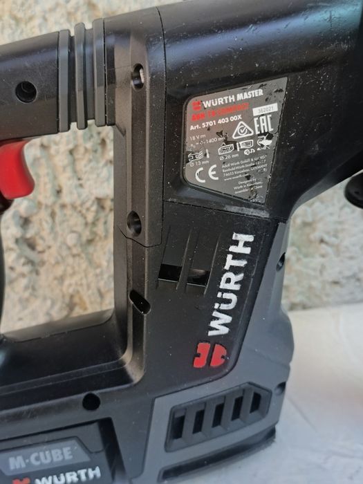 Акумулаторен перфоратор WURTH ABH 18 COMPACT M-CUBE/ 18V/ 2х5Ah комплект