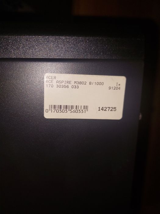 PC Acel ASPIRE M3802 16 gb ram