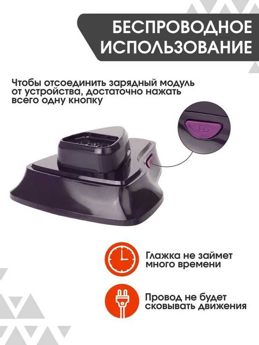 Беспроводной паровой утюг Steam Iron Фиолетовый YD-012V