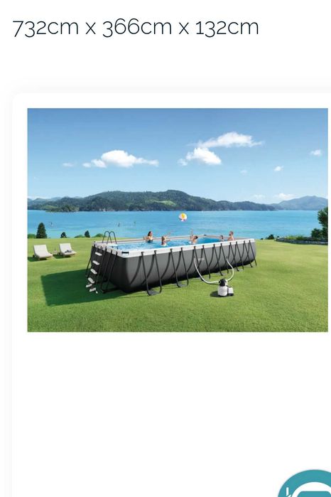 Vând piscină  dreptunghiulară aproape nouă. A fost folosită doar 3 săptămâni. Are filtru, scară și robot de curățare.