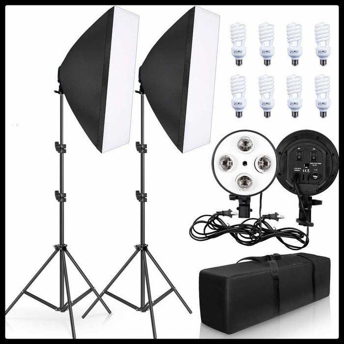 Софтбокс х 4. 1100W. Фотография. Видео. Продукти. Студийно осветление.