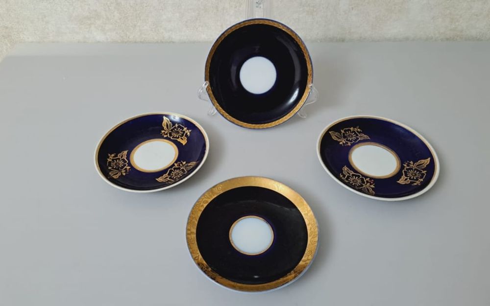 Чайные сервизы, кофейные. Кобальт