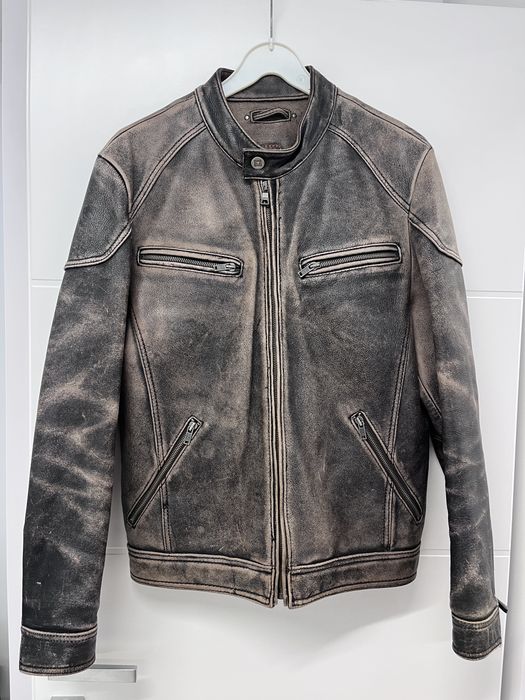 Geaca de piele groasa - pretabila moto