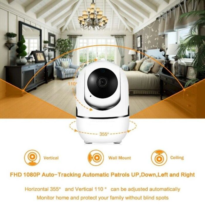 Camera supraveghere IP WIFI HD 1080P 3.6mm 2.0MP, Detectare miscare!