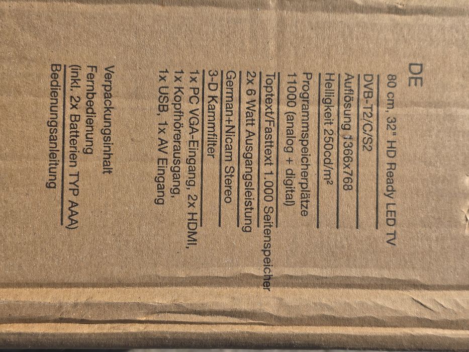 Televizor Smart Telefunken 32 inch, HD, HDR, Tuner triplu, 80cm, NOU