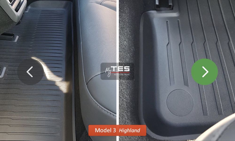 Set covorase cauciuc tava Tesla Model 3 Highland