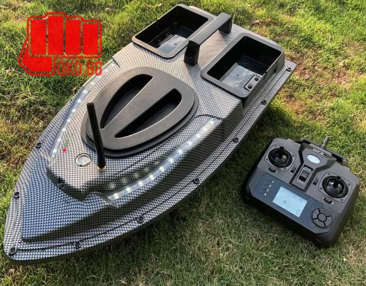 Лодка за захранка с дистанционно с GPS и 40 точков автопилот Black