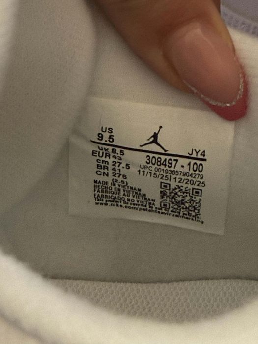 Jordan 4 white marima 43