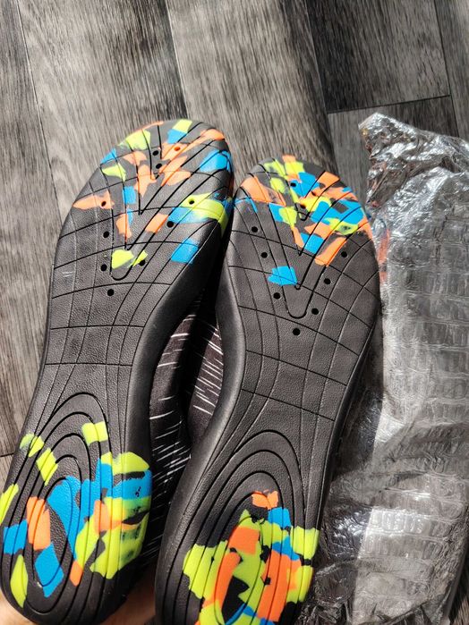 аквашузы пляжные чёрные 44 размер коралки аквасоки отдых океан море