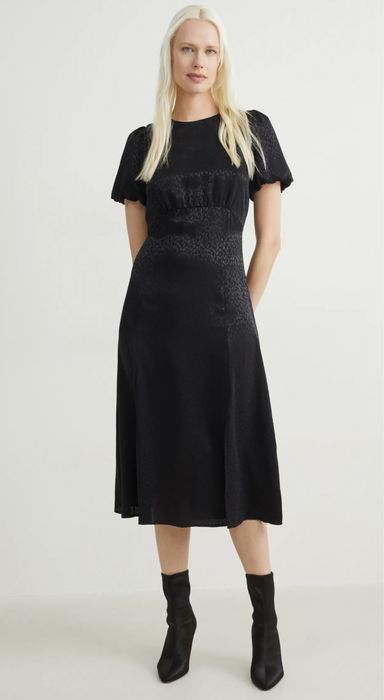 Rochie midi neagra c&a