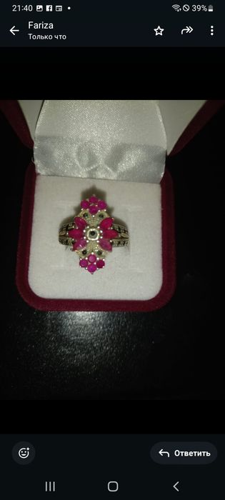 Продается серебряное кольцо 925 пробы