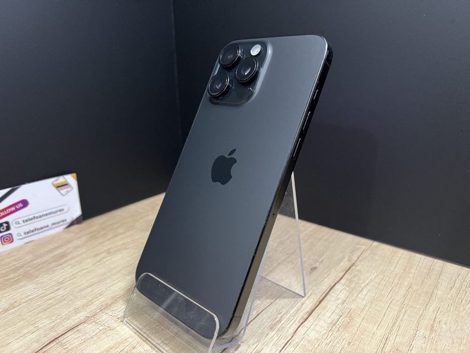 Iphone 16 Pro Max 256Gb Black Titanium Second-Hand 3 ani garanție, Tel