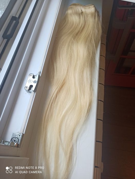 Естествена коса за удължаване -дълга 55см .