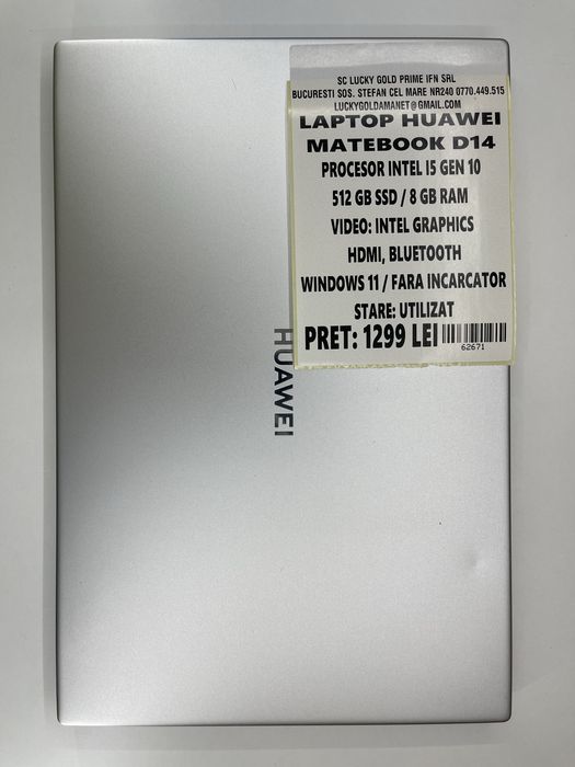 Huawei NBLB-WAX9N / Intel i5-10210U 8Gb ram Garantie/Factura #62671