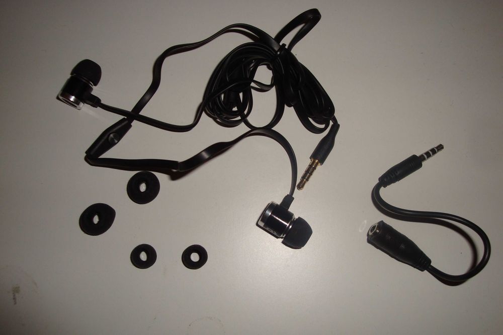 casti cu microfon platinum si buton apel mufa jack adaptor jack