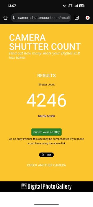 Продам фотоаппарат Nikon d3300