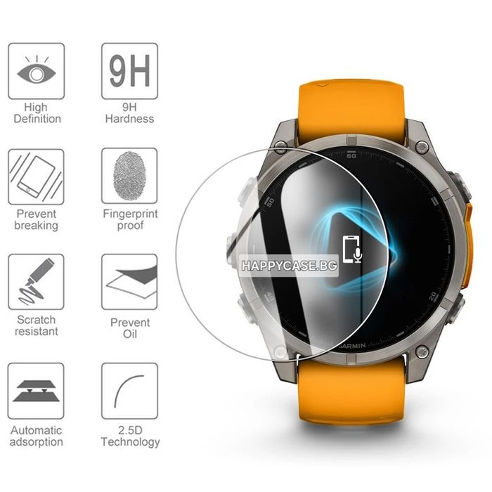 Garmin Fenix 9 9 Pro / 8 8 Pro / Instinct 3 / 9H Стъклен протектор за екран