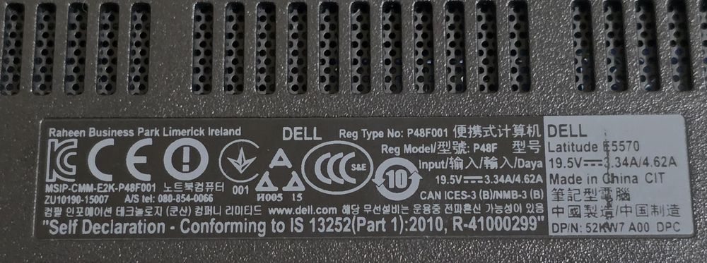 Dell Latitude e5570,6th Gen i5, 15.6"pentru piese