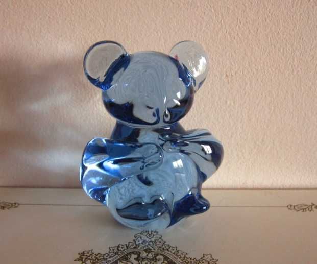 cadou feng shui Bufnita Pilgrim arta sticla masiva handmade anii 1960