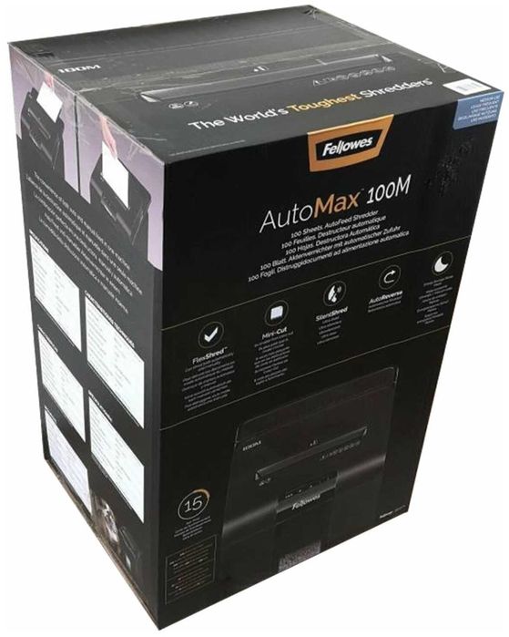 Уничтожитель бумаг Шредер Fellowes AutoMax 100M 13,2кг 23л (FS-46292)