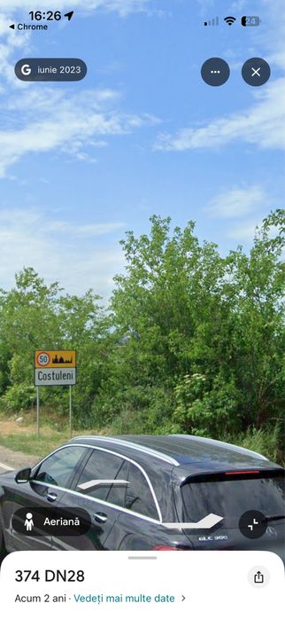 Teren intravilan 5400 mp DN28 Costuleni Iasi, 55 ml deschidere, ideal investitie