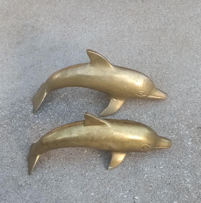 Pereche Delfini din Bronz