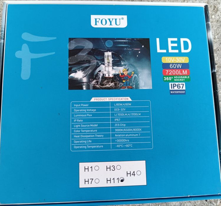 Becuri led pentru faruri, H4 și H11