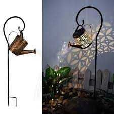 Set 2 X Stropitoare solara cu lumini pentru gradina, Fier Forjat, Design Retro, Proiecție Lumină Caldă, IP65, 80 cm