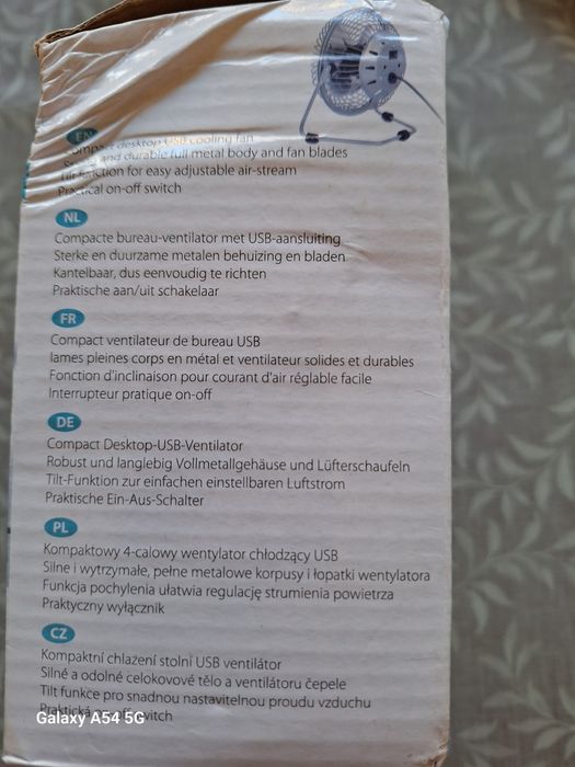 Мини вентилатор с USB букса