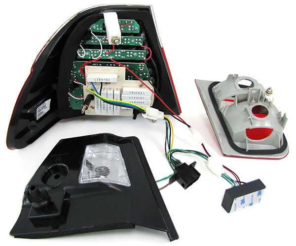 Stop stopuri triple BMW E46 FL sedan rosu fumuriu LED NOU