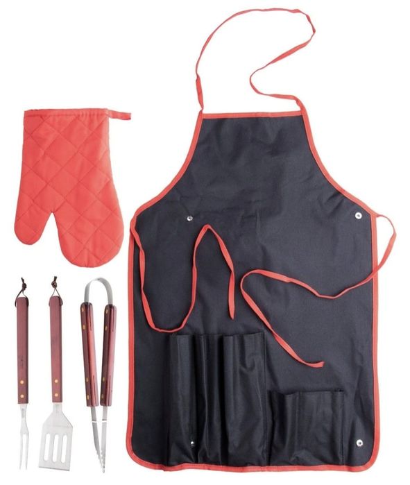 Set picnic + ustensile gratar ,paleta,furculita,cleste,manusa, Nou