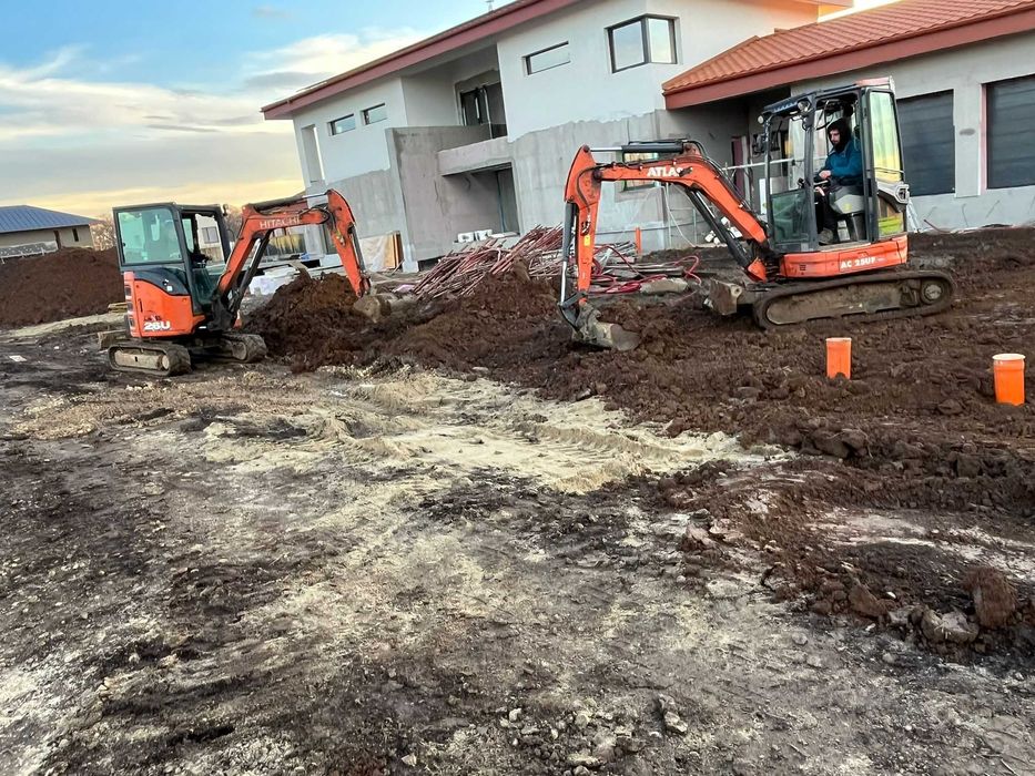 Inchiriere Miniexcavator 1t - 3t | Sapaturi si Transport