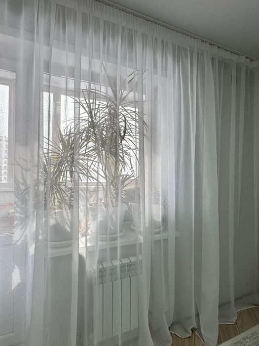 Тюль полиэстер, лён