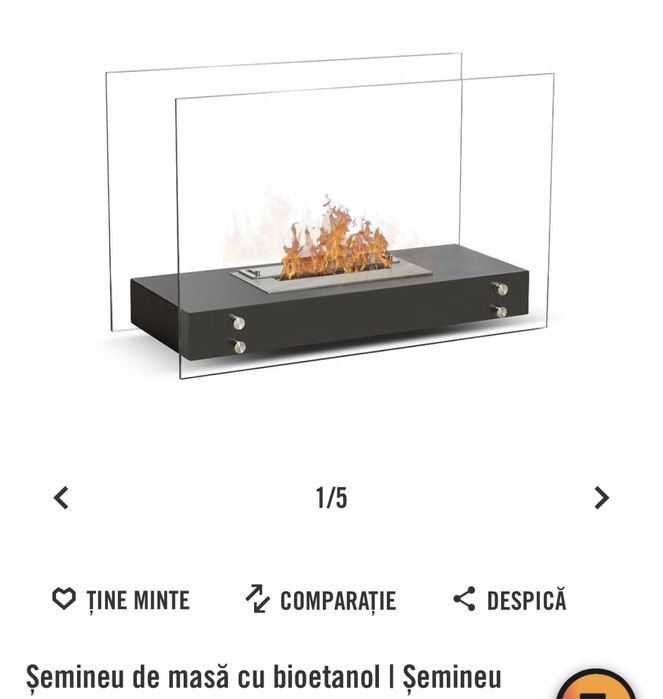 Semineu de masa cu bioetanol