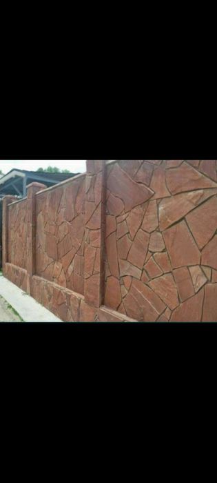 Дикий красный камень. Плитняк.