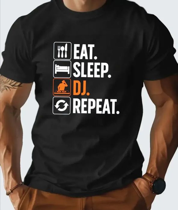 Tricou DJ bumbac premium (mărime L) NOU