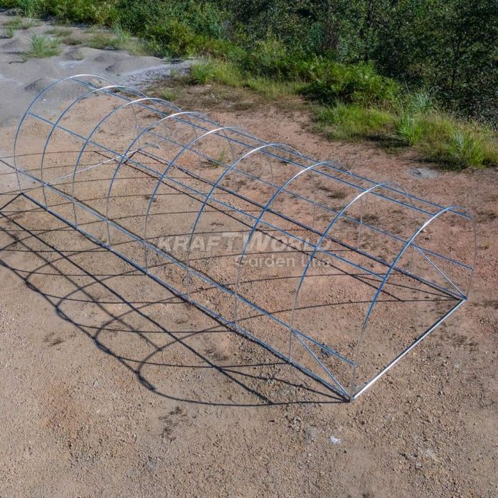 Тунелна оранжерия парник 8×3×2м – подсилени тръби, UV защита и 16 проз