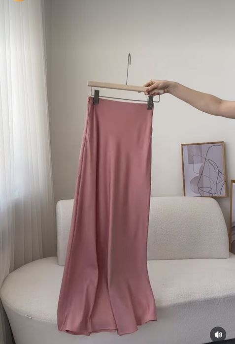 Атласная юбка в пол