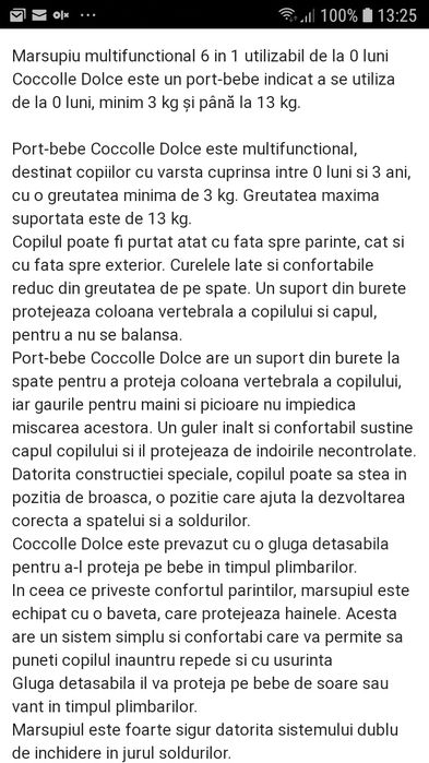 Marsupiu, portbebe, cangur COCCOLLE