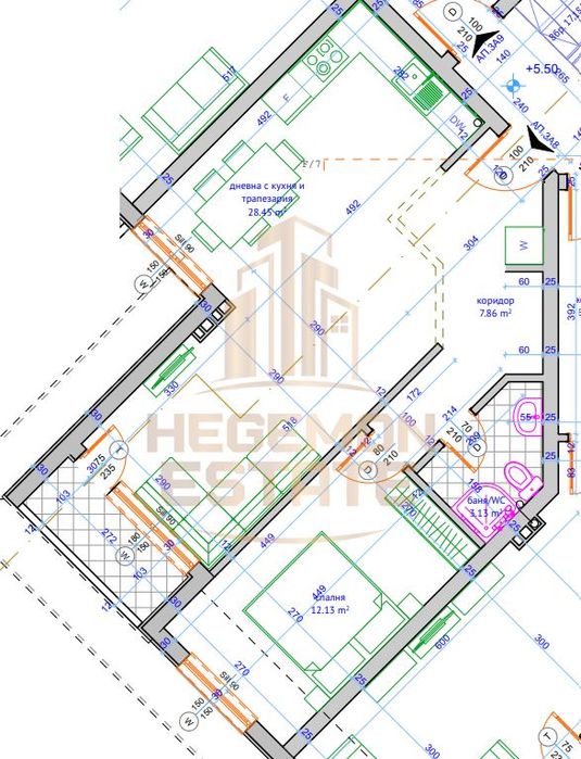 Продава се Двустаен апартамент в Варна, Виница - 69 кв.м за 1709 €/кв.м - Снимка #1
