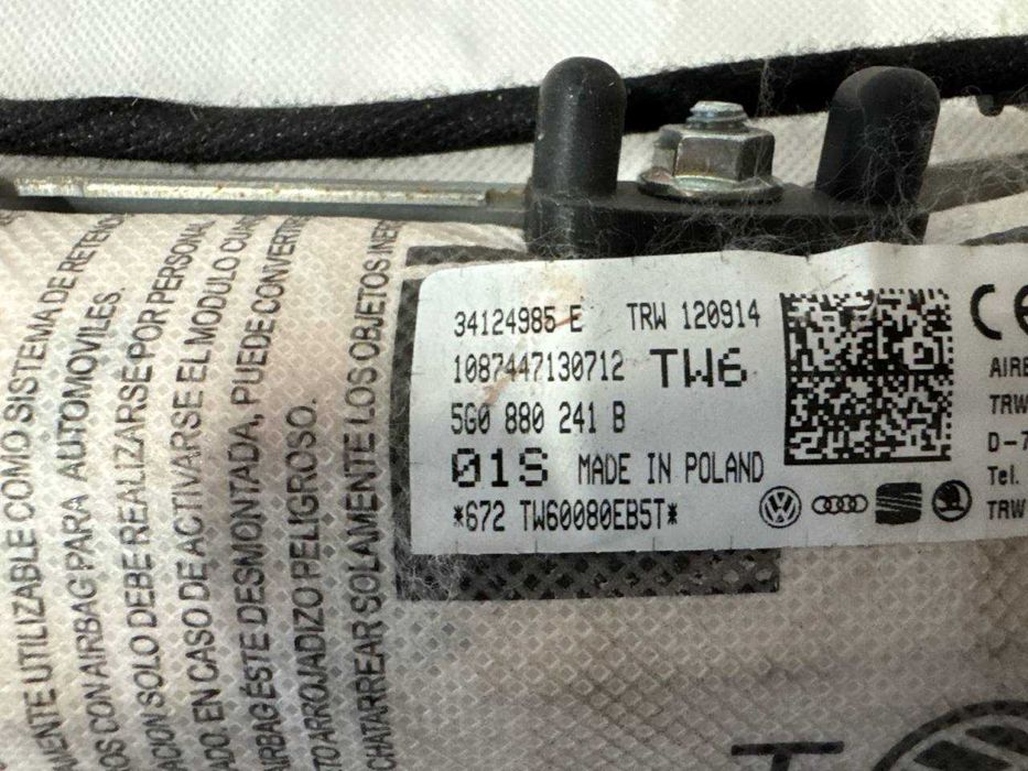 Airbag scaun stanga fata 5G0880241B VW Golf VII / SEAT Leon III