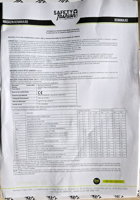 Pantofi protecție marimea 43