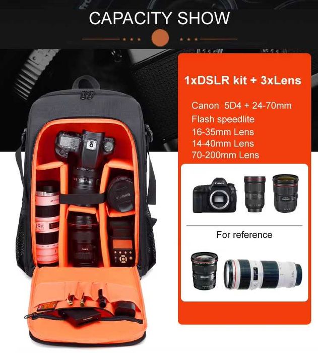 Голяма фотографска раница LightPro 30L за Canon , Sony , Nikon